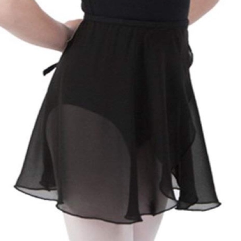 Black ballet wraparound skirt